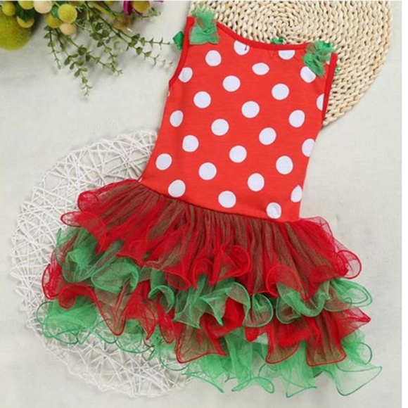 Santa Claus Sleeveless Tutu Dress - Ruffles - Picture 2 of 4